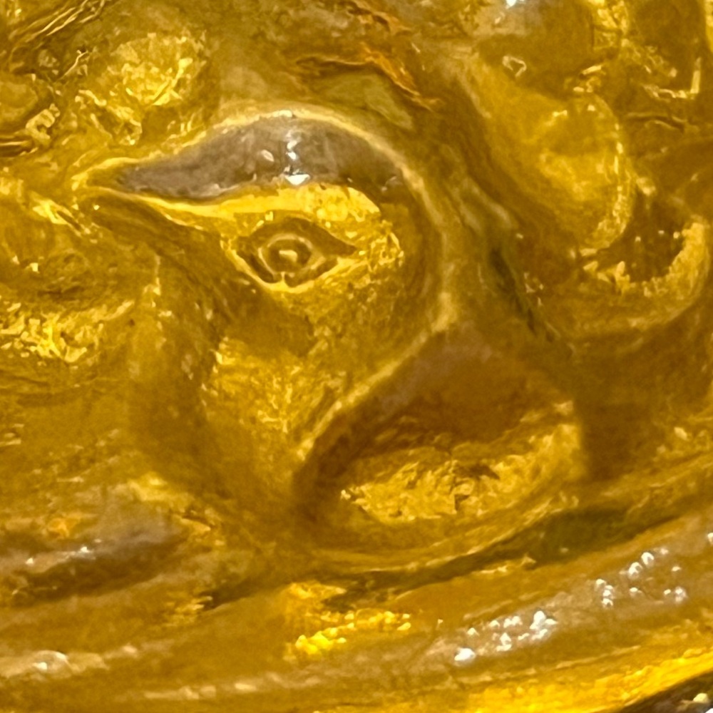Vintage Amber Glass Nesting Hen Chicken Dish L E Smith - Picture 7 of 9